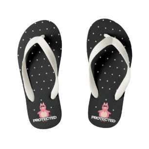 Funny pink piggy  kid's flip flops