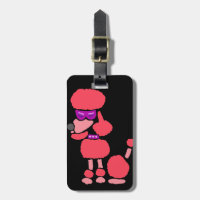 Funny Pink Poodle Dog Art
