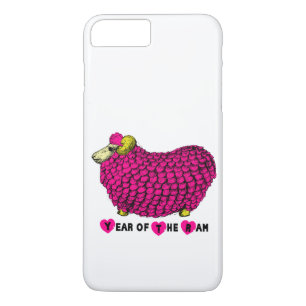 Funny Pink Ram Chinese Year Zodiac iPhone iPhone 8 Plus/7 Plus Case