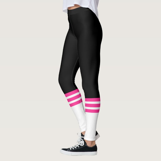 Funny Pink Team Tube Sock  Leggings (Left)