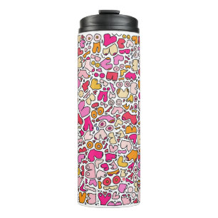 funny pink thermal tumbler
