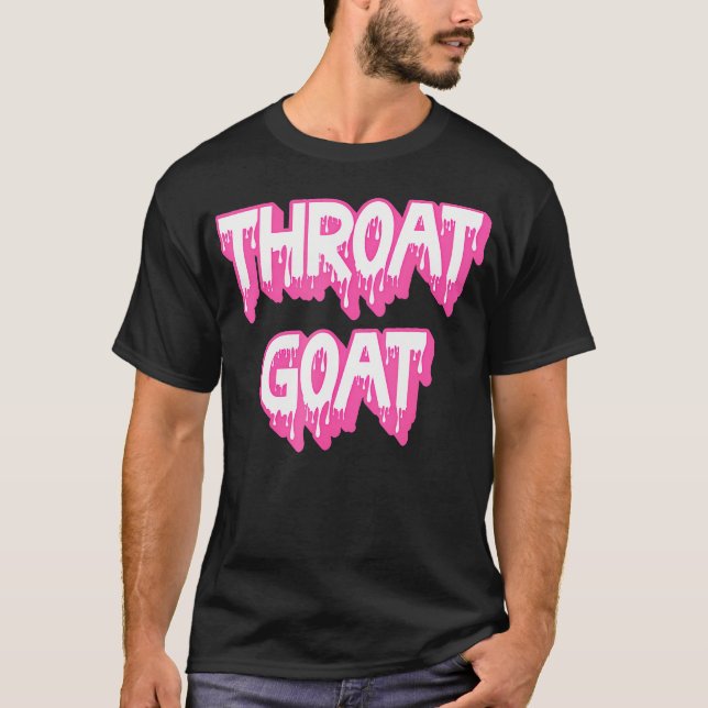 Funny Pink Throat Goat Adult Humour Sarcastic Outf T-Shirt (Front)
