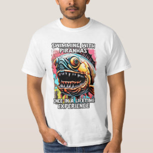Funny Piranha Saying Hilarious Swimming Joke Quote T-Shirt