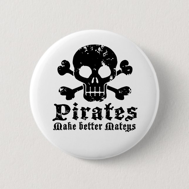 Funny Pirate 6 Cm Round Badge (Front)