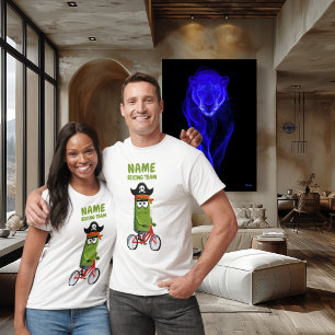 Funny Pirate Cactus Biking Team   Customisable T-Shirt