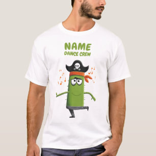 Funny Pirate Cactus Dance Crew Custom Dancing T-Shirt