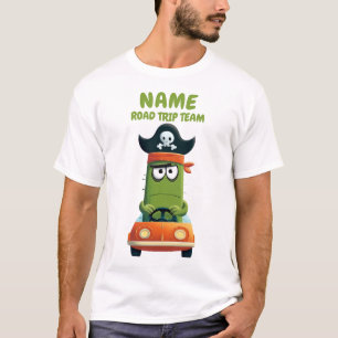 Funny Pirate Cactus Road Trip Team   Customisable  T-Shirt