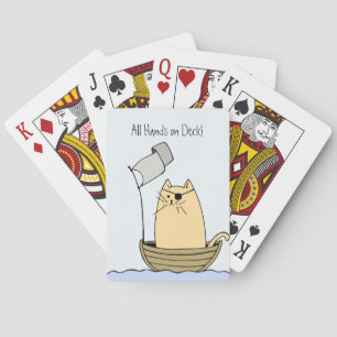 Funny Pirate Cat Playing Cards