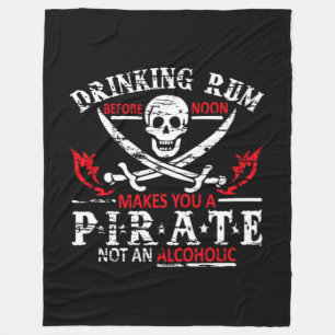 Funny Pirate Gifts Fleece Blanket