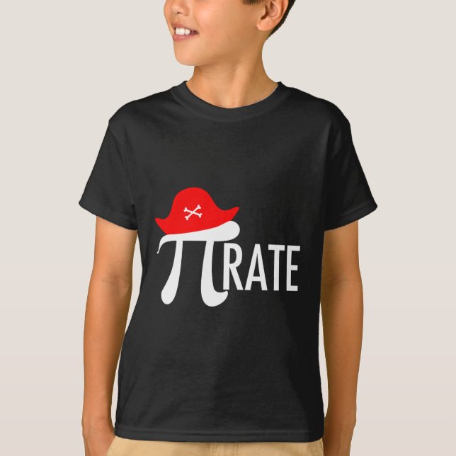 Funny Pirate Math Pun - Pi Day Symbol Humour Tee  (Front)
