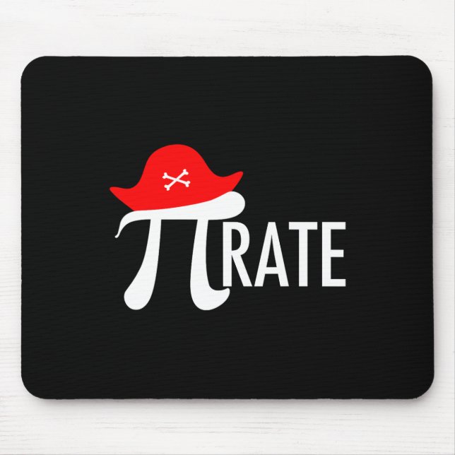 Funny Pirate Math Pun - Pi Day Symbol Humour Tee  Mouse Mat (Front)