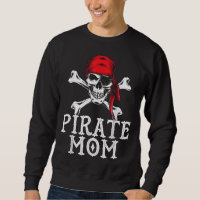 Funny Pirate Mum Quote Crossbones Eye Patch & Head