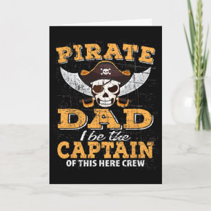 Funny Pirate Night Dad Cruise Family Vacation Part Card