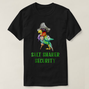 Funny Pirate Parrot Salt Shaker Design T-Shirt