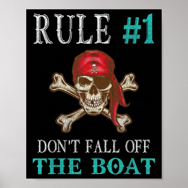 Funny Pirate Quote Tampa Gasparilla Crossbones Des Poster (Front)