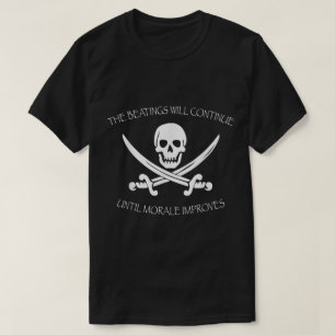 Funny Pirate Skull and Swords Design T-Shirt