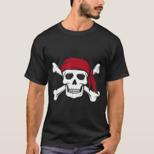 Funny Pirate Skull Crossbones Halloween Costume T-Shirt