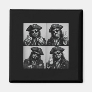 Funny pirate sunglasses photobooth design magnet