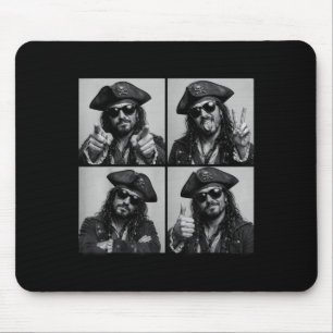Funny pirate sunglasses photobooth design mouse mat