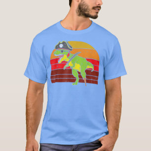 Funny Pirate Tre Dinosaur Dino Retro Halloween 202 T-Shirt