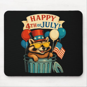 Funny Piston Muscle Car Mechanic 4th Of July Proud Mouse Mat