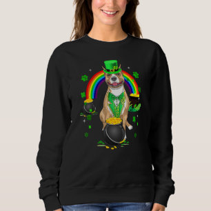 Funny Pit Bull Leprechaun Shamrock St Patrick's Da Sweatshirt