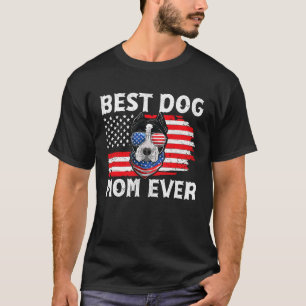 Funny Pit bull USA Patriotic Dog US Apparel Americ T-Shirt