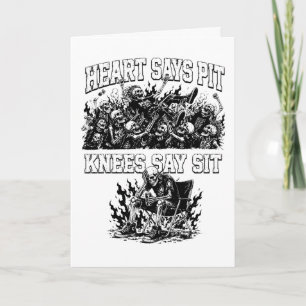Funny Pit Crew Heart Says Pit Knees Say Sit Racing Card