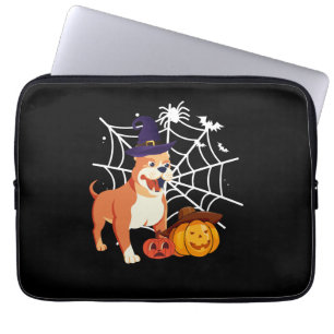Funny Pitbull Dog Halloween Costume Laptop Sleeve