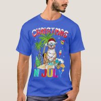Funny Pitbull Dog in Santa Hat Sunglasses Christma