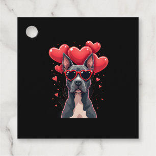 Funny Pitbull Heart Valentines Day Dog Dad Mom Gif Favour Tags