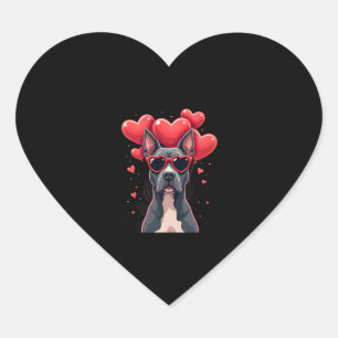 Funny Pitbull Heart Valentines Day Dog Dad Mom Gif Heart Sticker