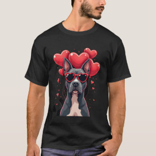 Funny Pitbull Heart Valentines Day Dog Dad Mom Gif T-Shirt