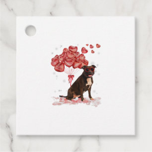 Funny Pitbull Heart Valentines Day Dog Dad Mum Gif Favour Tags