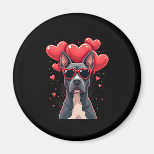 Funny Pitbull Heart Valentines Day Dog Dad Mum Gif Magnet