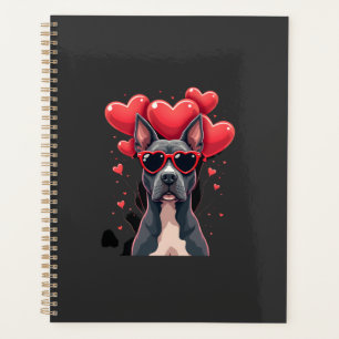 Funny Pitbull Heart Valentines Day Dog Dad Mum Gif Planner