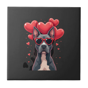 Funny Pitbull Heart Valentines Day Dog Dad Mum Gif Tile