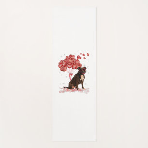 Funny Pitbull Heart Valentines Day Dog Dad Mum Gif Yoga Mat