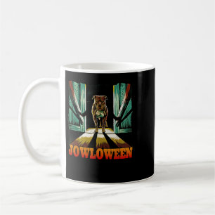 Funny Pitbull Jowls Spooky Halloween Pittie Dog Coffee Mug