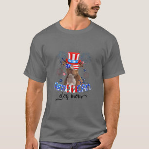 Funny Pitbull Wearing Sunglasses USA Flag 4Th Of J T-Shirt