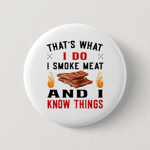 Funny Pitmaster Byrbecue Ribs - I Smoke Meat Bbq G 6 Cm Round Badge