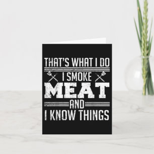 Funny Pitmaster I Smoke Meat Bbq Smoker Grill Dad Card