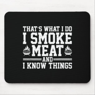 Funny Pitmaster I Smoke Meat Bbq Smoker Grill Gril Mouse Mat
