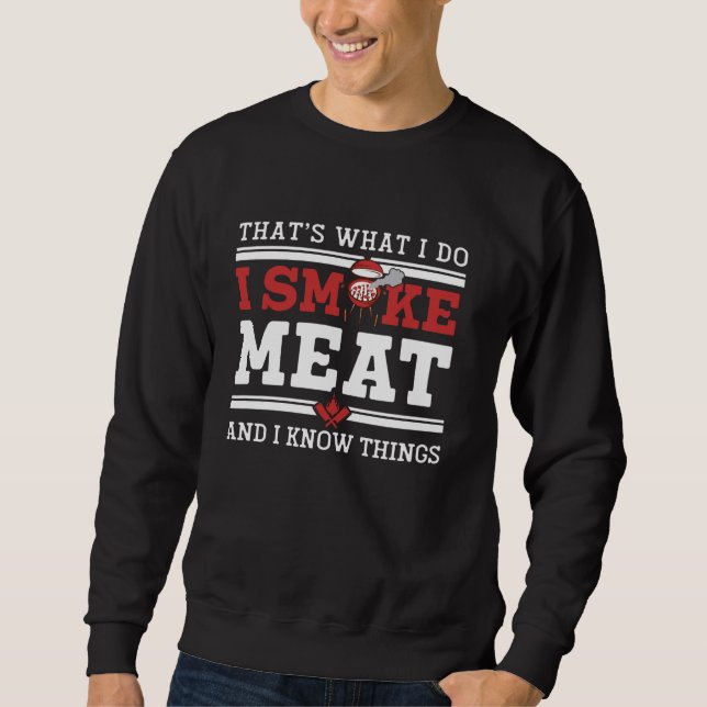 Funny Pitmaster Shirt I Smoke Meat BBQ Smoker Gril (Front)