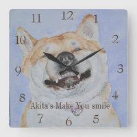 funny piture of akita smiling dog