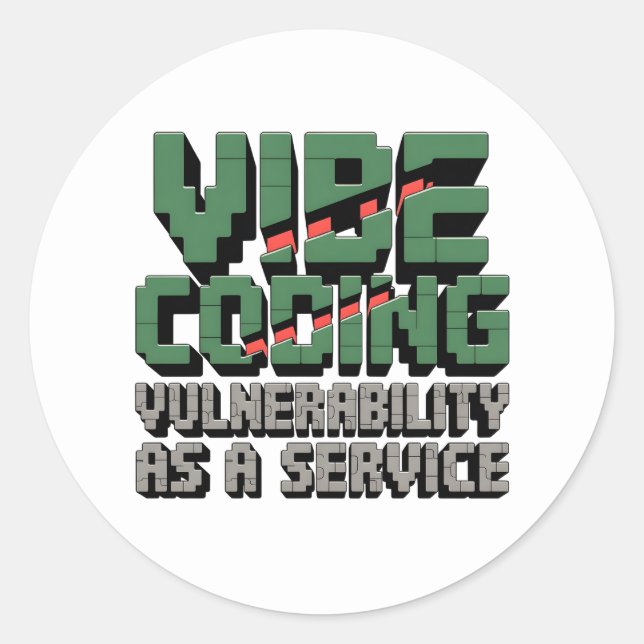 funny pixel-art Cybersecurity network Classic Round Sticker (Front)