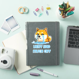 Funny pixel art Shiba Inu dog meme