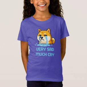 Funny pixel art Shiba Inu dog meme T-Shirt
