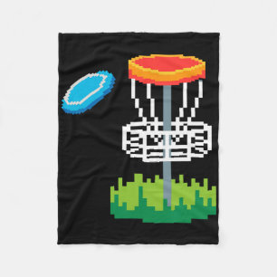 Funny Pixel Disc Golf Tee Player Sket Golfer Golfi Fleece Blanket