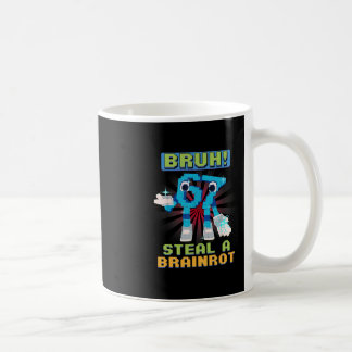 Funny Pixel Meme Bruh 67 Steal A Brainrot  Coffee Mug